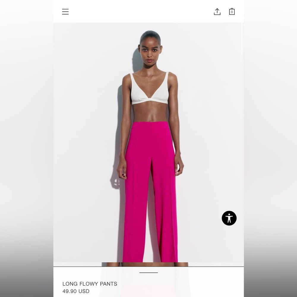 Pink Flowy Pants from Zara (L)